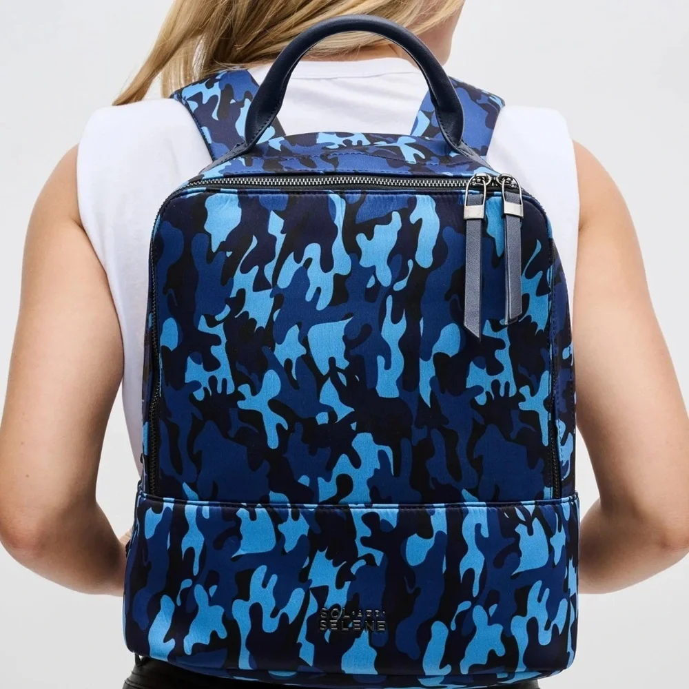 NEW Sol And Solene Cloud Nine Blue Camo Backpack